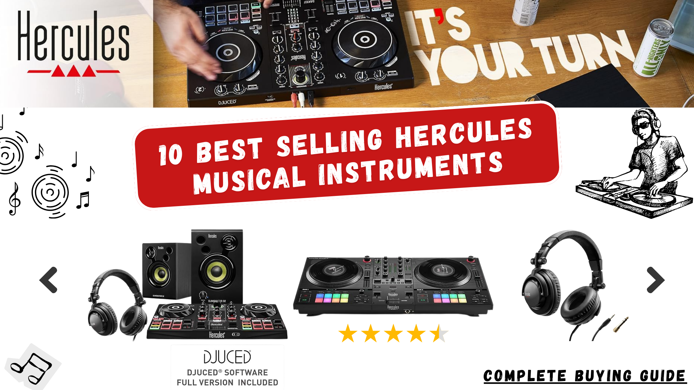 Top 10 Best Selling Hercules Musical Instruments in India