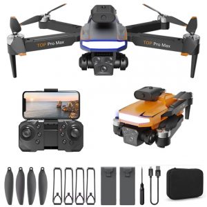 Drone With HD Dual Camera, Brushless Motor, Smart Gesture Control, Altitude Hold, One-Click Takeoff & Landing – Model A6