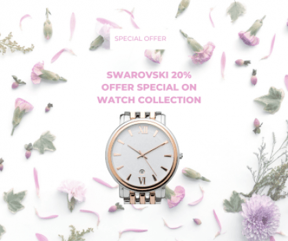 Swarovski 20% offer special on Watch collection