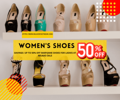 Savings: Up to 50% Off Maryjane Shoes for Ladies at Relaxo Sale