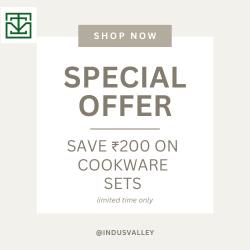 Save ₹200 on cookware set purchases with The Indus Valley 2025 offer