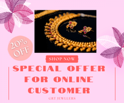 GRT Jewellers Purchase Online And Get 20% OFF On VA Of Gold Jewellery