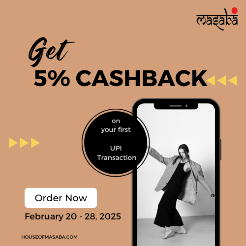 House of masaba-Get 5% cashback on your first UPI transaction