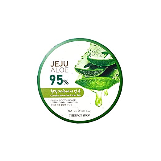 ‘Jeju Aloe Fresh Soothing Gel’ of  The Face Shop gives a simple and safe fix for treating skin issues.