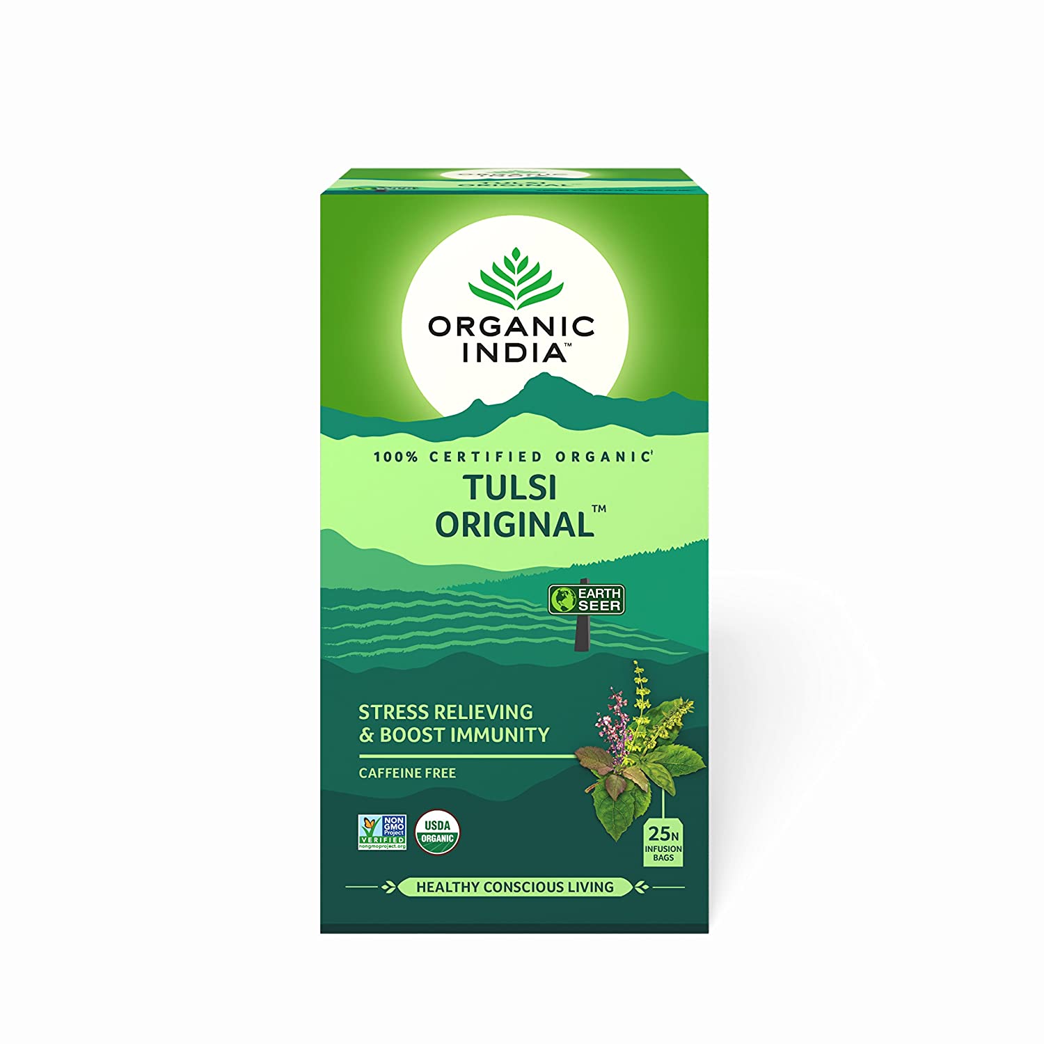 Organic India tulsi original green tea | 25 tea bags