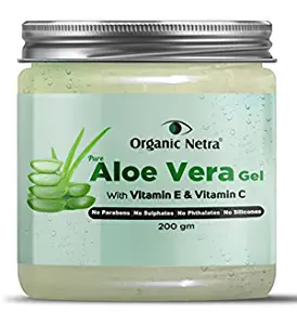Organic Netra Aloe Vera Gel For Skin, Face, Hair