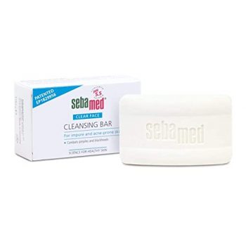 Sebamed Cleansing Soap Bar Extremely mild and soap-free product line with the same pH as your sensitive skin and effectively reduces works on skin for removing Pimples and Acne. Also it is safe for those who have sensitive skin and pimple prone and acne prone skin. Product Form                      Bar Skin Type                             All Skin Type Brand                                   SebaMed Scent                                    Cream Material Feature                 Dermatologist Tested Use for                                 Face