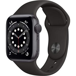 Apple Watch Series 6 (GPS + Cellular, 40mm) - Graphite Stainless Steel Case with Black Sport Band