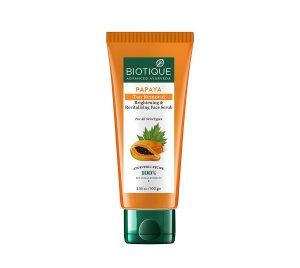Biotique Papaya Tan Removal Brightening & Reviatalizing face scrub 
