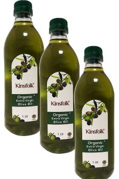 Kinsfolk Organic Extra Virgin Olive Oil ((Imported Oil from Spain))1 LTR ( Pack of 3 )