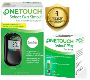 OneTouch Select Plus Simple Glucometer Feature, Specification and Price, 10 glucometers in India