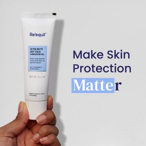 RE' EQUIL Ultra Matte Dry Touch Sunscreen Gel SPF 50 PA-Best Sunscreens for Acne-Prone skin in India