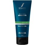 Spruce Shave Club Natural Shaving Gel For Men | Extra Sensitive Formula with Pure Essential Oils | Witch Hazel & Aloe Vera | Vegan, No Sulfates, Parabens, Silocones or PEG’s 100 g