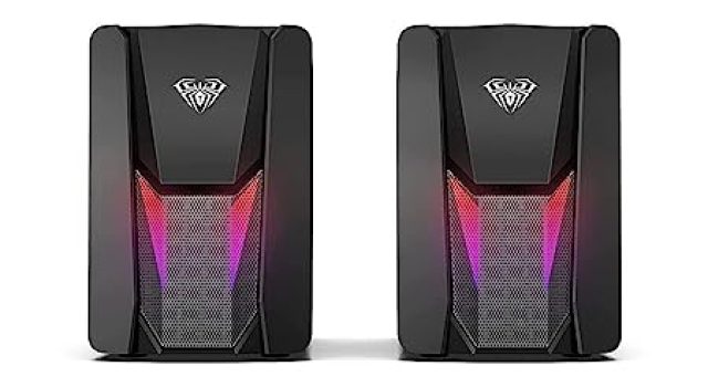 Aula N-108 2.0 Speaker for PC, Laptops, Desktop with LED Light Mode