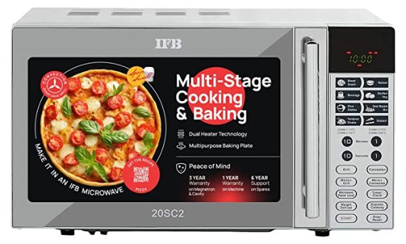 IFB 20 L Convection Microwave Oven (20SC2, Metallic Silver, With Starter Kit)