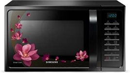 Samsung 28 L Convection Microwave Oven (MC28H5025VP/TL, Black with Magnolia Pattern, Slim)