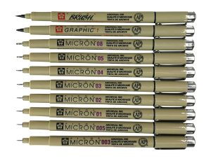  Sakura Pigma Micron 10 Fineliner pens Black 