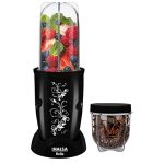 Inalsa Nutri-Blender,Mixer Grinder Belle with Blender Jar, SS Blades & 2 Unbreakable-PC Jars,Seasoning Cap+Sipper Lid|3in1 Grind, Mix, Blend|2 Years Warranty|100% Pure 400 Watt Copper Motor|22000 RPM