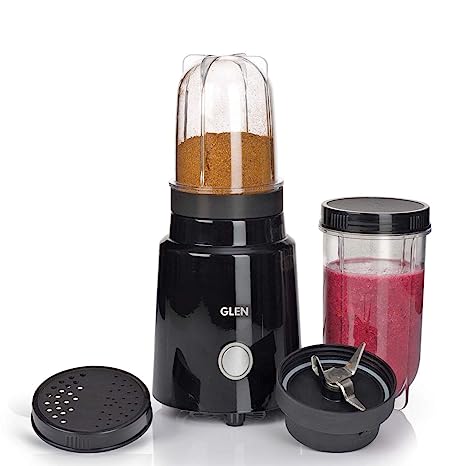 Glen Active Electric Nutri Blender 350 Watt | 2 Interchangeable Jars | Stainless steel Blades, 2 Years Warranty - Black (SA4048N)