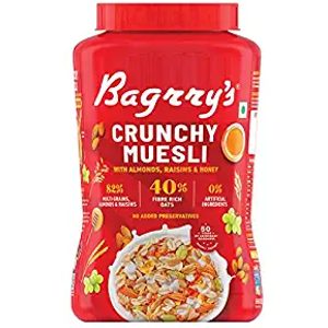 Bagrrys crunchy muesli with 40% fiber oats