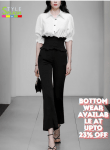 Chic White Shirt With Flared Pants Set