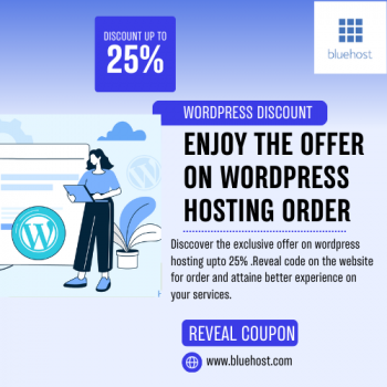 Bluehost- Enjoy Upto 25% Off On Wordpress Hosting Order