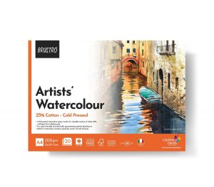 Brustro Artists’ Watercolour Pad A4 – premium watercolor paper.