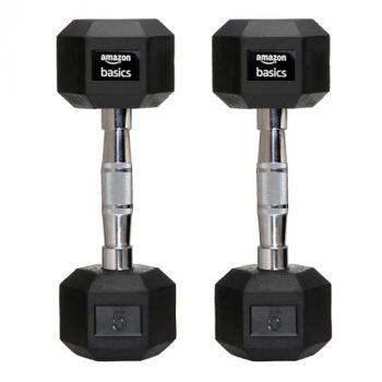 amazon basics Rubber Encased Hex Dumbbell Upto 56% OFF Coupon Code & Updated Discount List On Amazon