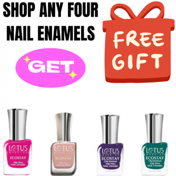 Lotus Herbals Get a Free Gift with the Purchase of Any 4 Nail Enamels