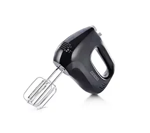 Usha Hand Mixer 150 Watt | Light Weight | 5 Speed Setting | Food-Grade Stainless Steel Hooks | Compact Design | Easy One-push Ejection Hooks | Overload Fuse Protection (Black) 