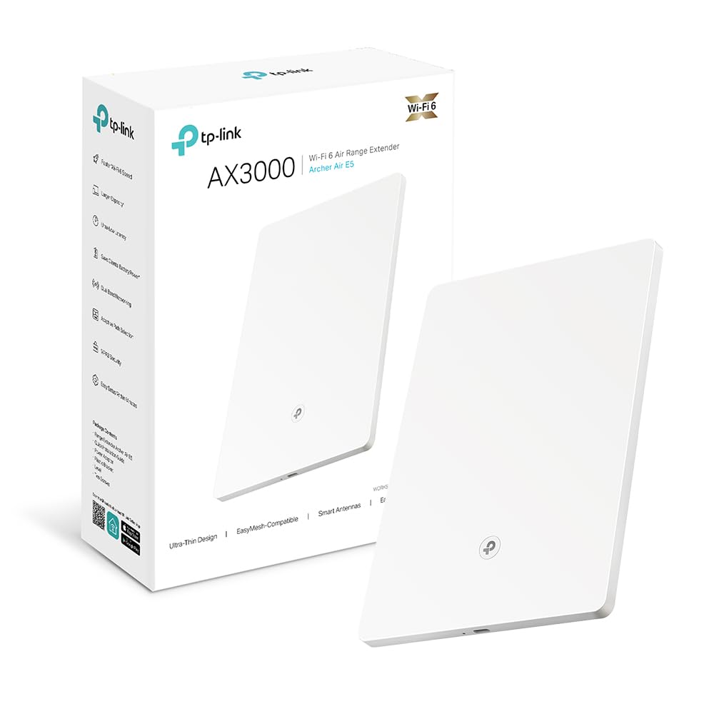 TP-Link AX3000 Wall-Mounted Wi-Fi 6 Router Archer Air R5 | Ultra-Thin & Compact | Dual Band Wi-Fi | Smart Beamforming Antennas | EasyMesh Compatible