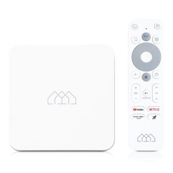 FitSpark MyTV 4K Dolby Audio Google TV Box with Google Assistant Android 12 Voice Remote Chromecast Compatible 2GB DDR-32GB eMMC HDMI1.4 /Ethernet LAN/USB-C/2 x USB-A/3.5mm AV/Optical Audio/MicroSD
