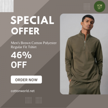 Get flat 46% OFF on Men's Cotton Tshirt