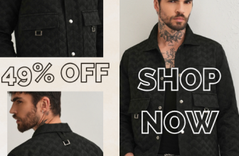 Black Utility Shacket at 49% Off