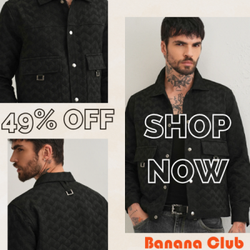 Black Utility Shacket at 49% Off