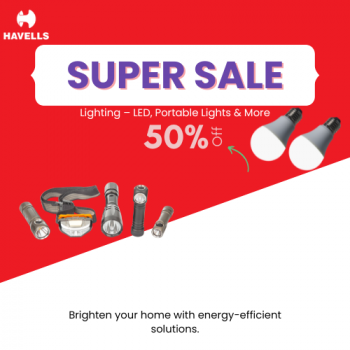 Havells: Up to 50% Off on Lighting – LED, Portable Lights & More