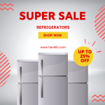 Havells-Refrigerators:Get Up To 25% OFF