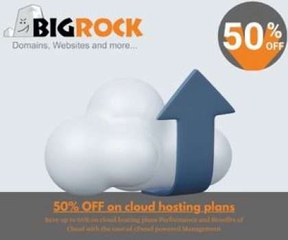 Bigrock 50% OFF on cloud hosting plans