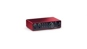 Focusrite Scarlett 2i2 4th Gen, USB audio interface for recording, composing, streaming, and podcaster - sound recordings and all the software to record 