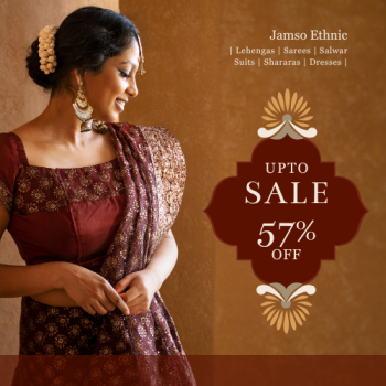Jamso Coupon Code 57% Off Party Wear Designer Royal Saree