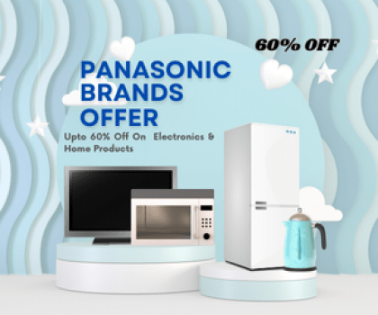 Panasonic Upto 60% Off On Electronics & Home Products