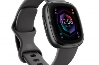 Fitbit Sense 2 Health & Fitness Watch (Shadow Grey/Graphite Aluminium) with 6-Month Premium Membership