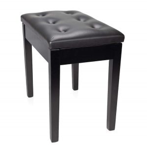 RockJam Padded Wooden Piano Bench Stool with Storage