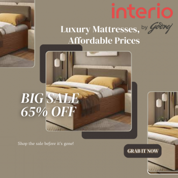 Interio-By-Godrej-Get Up To 65% Discount On Mattresses