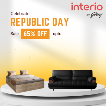 Get 65% Off On Godrej Interio Furniture-Republic day sale