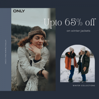 ONLY- Upto 65% off winter jackets!