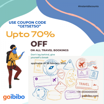 Goibibo-Apply coupon code and get instant upto 70% off