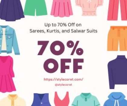 Up to 70% Off on Sarees, Kurtis, and Salwar Suits at StyleCaret!