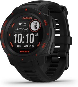 Garmin Instinct Rugged GPS Outdoor Watch, Features GLONASS and Galileo, Heart Rate Monitoring and 3-axis Compass, Esports Edition