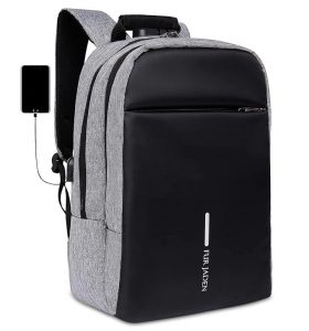 FUR JADEN Anti Theft Number Lock Backpack Bag with 15.6 Inch Laptop Compartment, USB Charging Port & Organizer Pocket for Men Women Boys Girls 